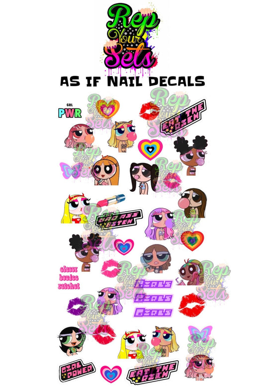 AS IF NAIL DECAL