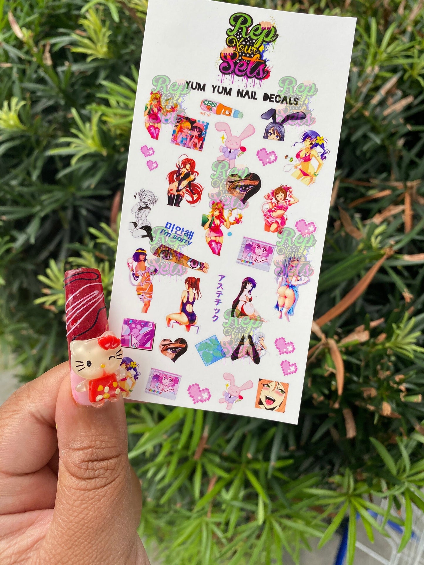 YUM YUM NAIL DECAL
