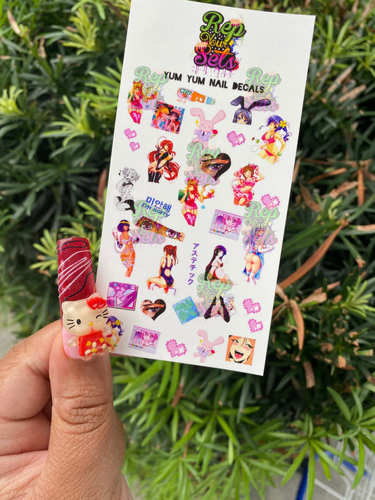 YUM YUM NAIL DECAL