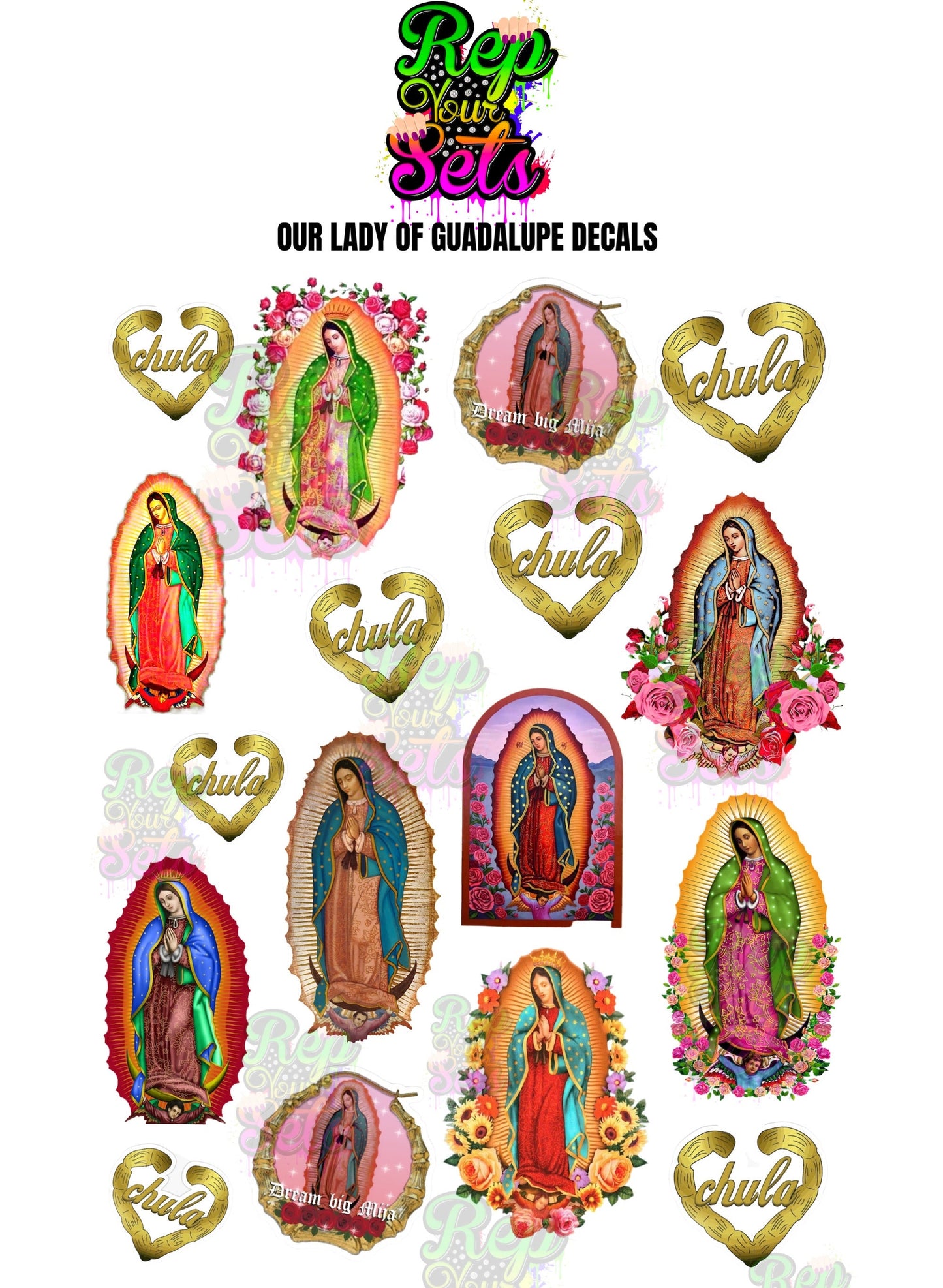 OUR LADY of GUADALUPE NAIL DECAL
