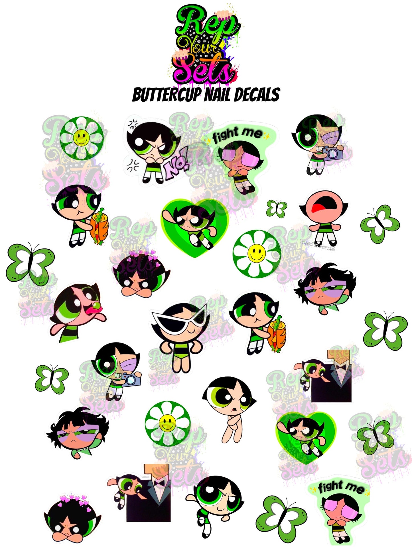 BUTTERCP NAIL DECAL