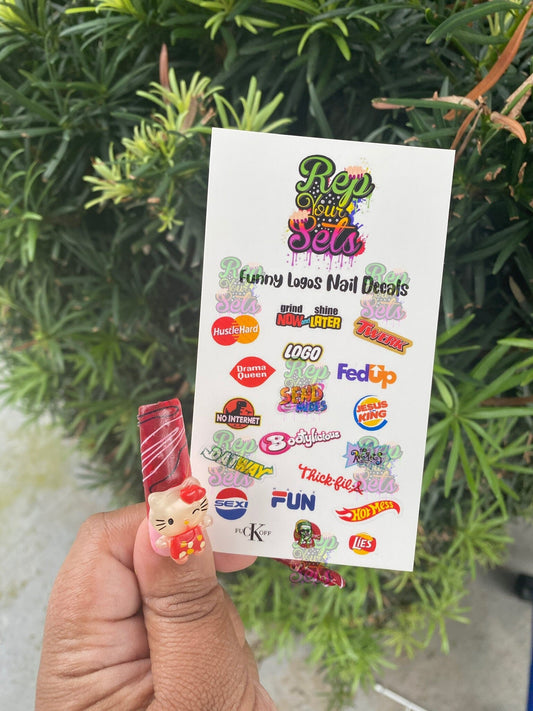 Funny Logos Nail Decal