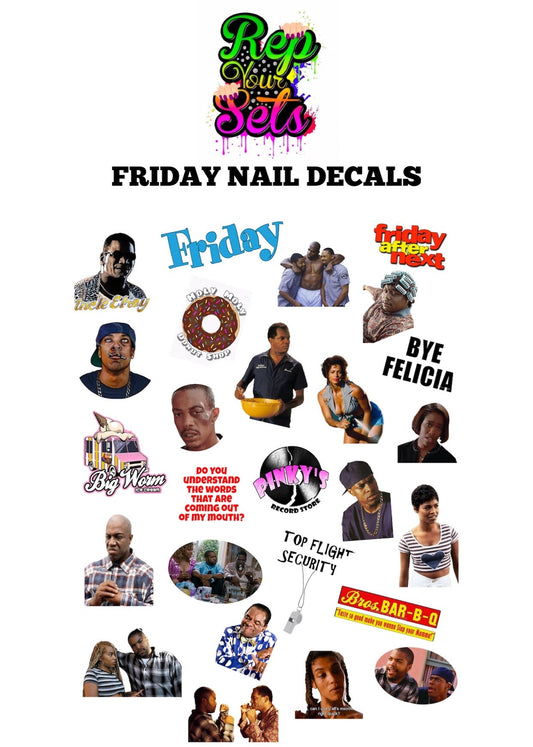 FRI NAIL DECAL