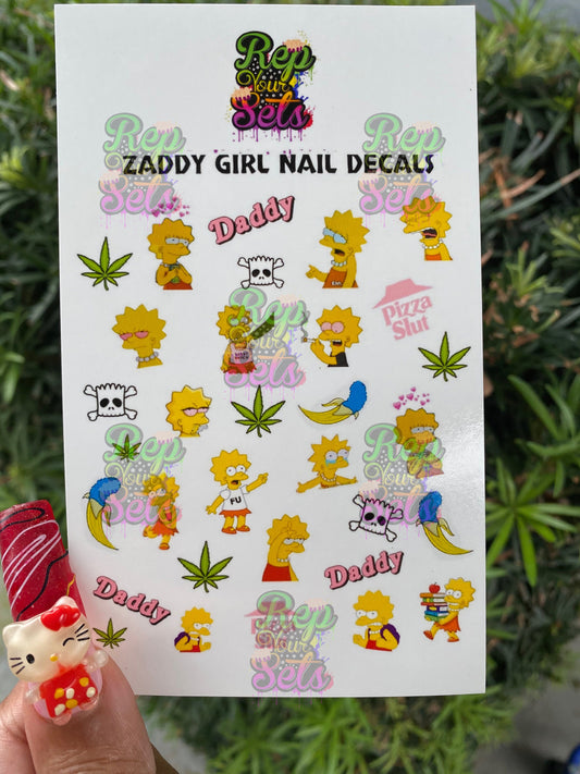ZADDY GIRL NAIl DECAL