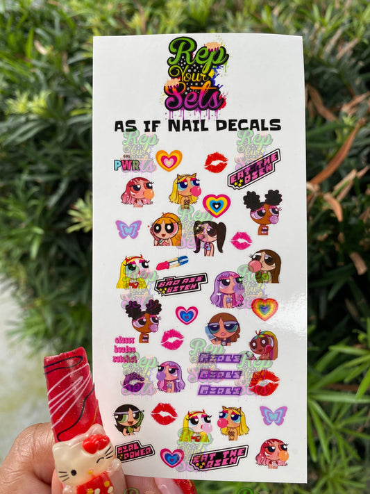 AS IF NAIL DECAL