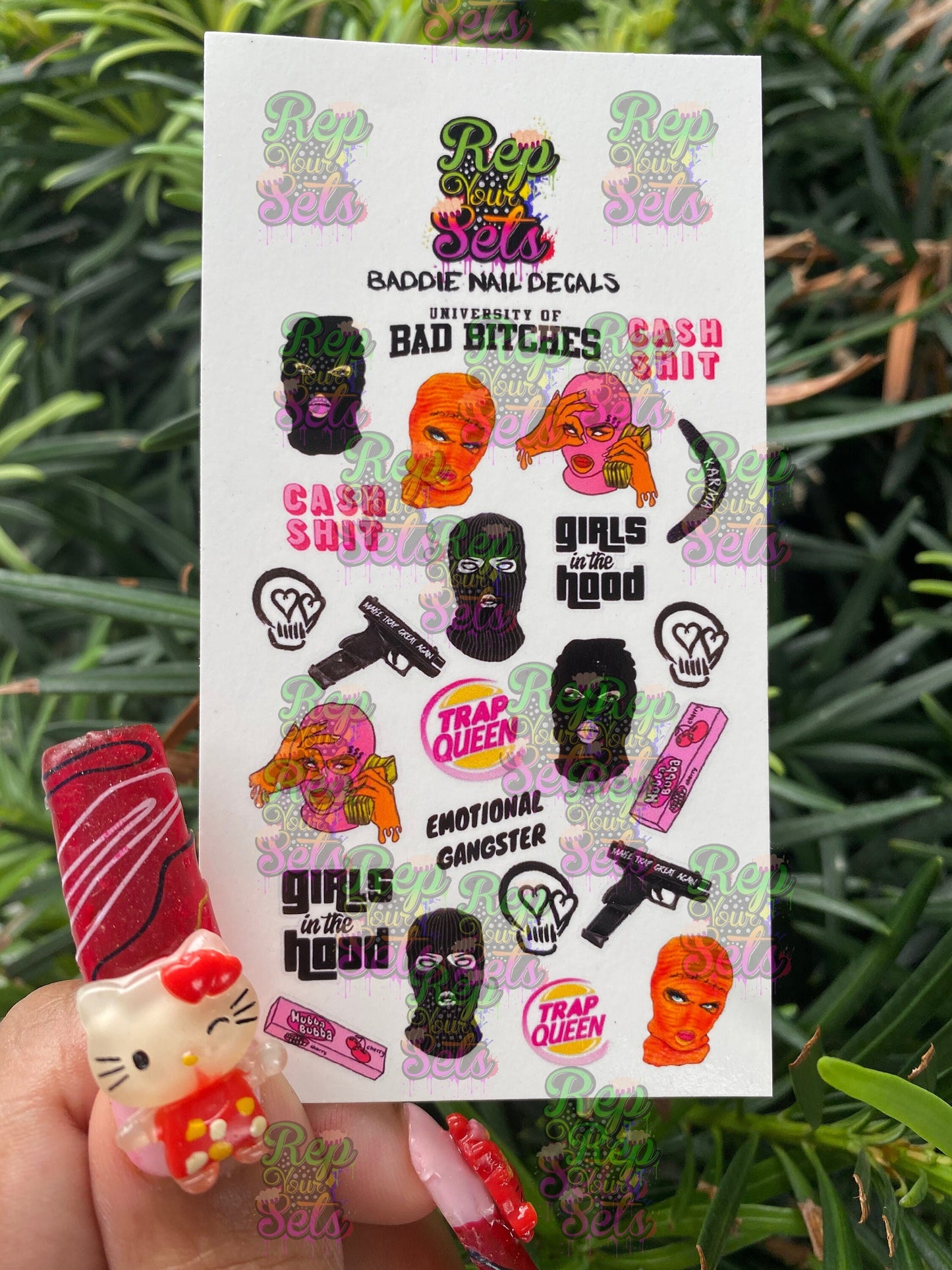 BADDIES NAIL DECAL