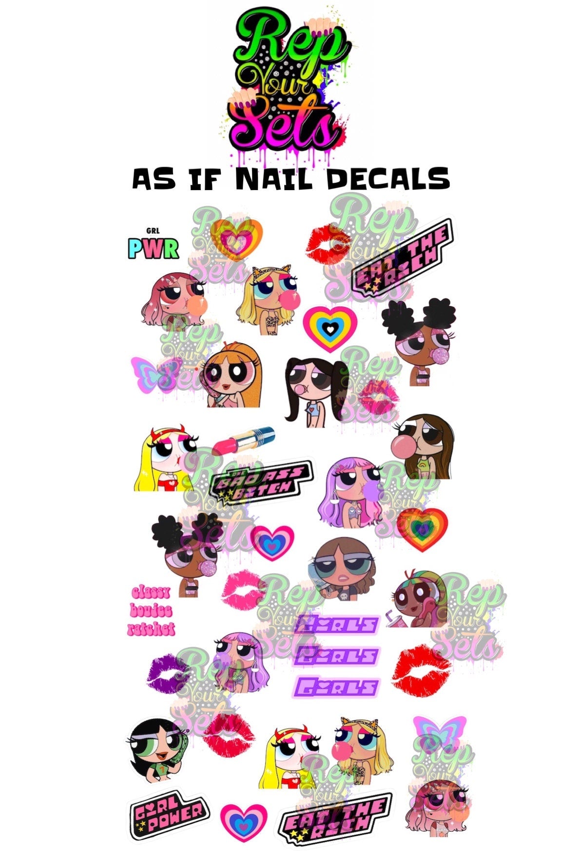 AS IF NAIL DECAL