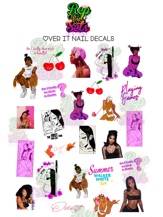 OVER IT NAiL DECAL
